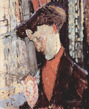 portrait of frank haviland burty 1914 Amedeo Modigliani Oil Paintings
